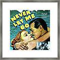 ''never Let Me Go'', With Clark Gable And Gene Tierney, 1953 Framed Print