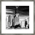 New York City World Trade Center Rebirth From Jersey City Framed Print