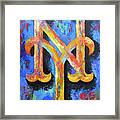 New York Mets Baseball Framed Print