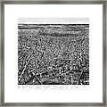 Newark New Jersey Antique Map 1874 Black And White Framed Print