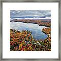 Newark Pond Vermont Fall Reflection #3 Framed Print