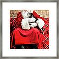 Newt With Santa 1 Framed Print