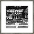 Neyland Stadium At The University Of Tennessee At Night In Black And White Framed Print