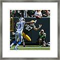Nfl: Sep 25 Lions At Packers Framed Print