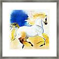 Nft Cantering Horse 008  By Stacey Mayer Framed Print