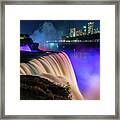 Niagara Falls In Evening Framed Print