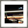 Night Barge And Moon Framed Print