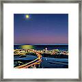 Night Moon Over Topsail Framed Print