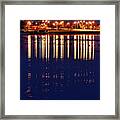 Night Reflections On The Lake Framed Print
