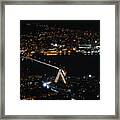 Night View Of Artic Cathedral. Tromso City. Framed Print