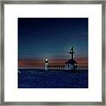 Nighttime For St. Joseph Lighthouse Framed Print