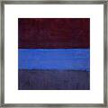 No. 61 - Rust And Blue Framed Print