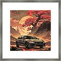 No00106 My Honda Inspire Car Ukiyo-e Japanese Style Framed Print