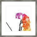 No082 My Miles Davis Watercolor Music Poster Framed Print