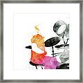 No163 My Phil Collins Watercolor Music Poster Framed Print