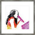 No252 My Norah Jones Watercolor Music Poster Framed Print