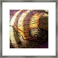 North America Globe Framed Print