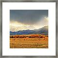 North Fields Golden Fall Panorama Framed Print