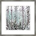 North Hills In Winter Framed Print