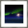 Northern Lights Over The Bering Strait Framed Print