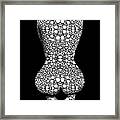 Nude Art - Vulnerable - Black And White By Sharon Cummings Framed Print