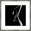 Nude Woman Red Wine 3 Framed Print