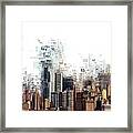 Numbers Collection - Ny Skyline Framed Print