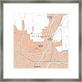 Ny Broome Dickinson Vector Road Map Framed Print