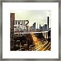 Ny City - End Of The Day Framed Print