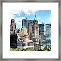 Ny City - Financial District Buildings Framed Print
