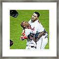 Nyjer Morgan And Mike Aviles Framed Print