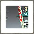 Oasis Motel Vintage Neon Sign - Route 66 Icon - Tulsa Oklahoma Framed Print