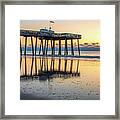 Ocean City Fishing Pier Golden Hour Framed Print