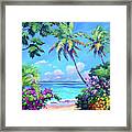Ocean View With Breadfruit Tree Framed Print
