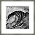 Ocean Wave Abstract - B/w Framed Print