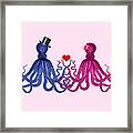 Octopus Newly Weds Framed Print
