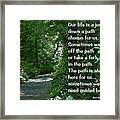 Life Is A Journey Framed Print