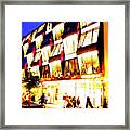 Office Building At Evening In Warsaw, Poland Framed Print