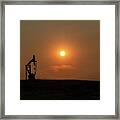 Oil Country Sunset Framed Print