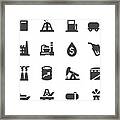 Oil Industry Icons - Acme Series Framed Print