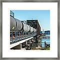Oil Train Over Swinomish Channel Framed Print