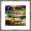 Old Boat At Peggys Cove Framed Print