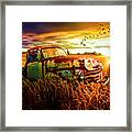 Old Chevy Truck In The Sunset Framed Print