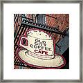 Old City Coffee Cafe Framed Print