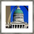 Old Courthouse Gateway Arch St Louis Framed Print