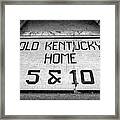 Old Kentucky Home Framed Print