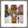 Old Market Street Clock - Omaha Framed Print
