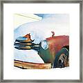Old Rusty Chevrolet Truck Covered By Snow In Montana #2 Framed Print