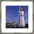 Old Scituate Lighthouse At Sunrise Framed Print