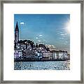 Old Town Of The City Of Rovinj In Croatia Framed Print